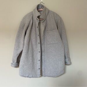 tna cozy boyfriend gray oversized pocket sweatshirt shacket xl